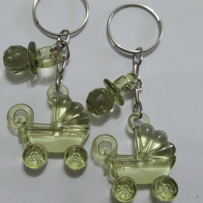 Imagem 1 - 25 Chaveiro Duplo Carrinho com Chupeta com Tag Personalizada