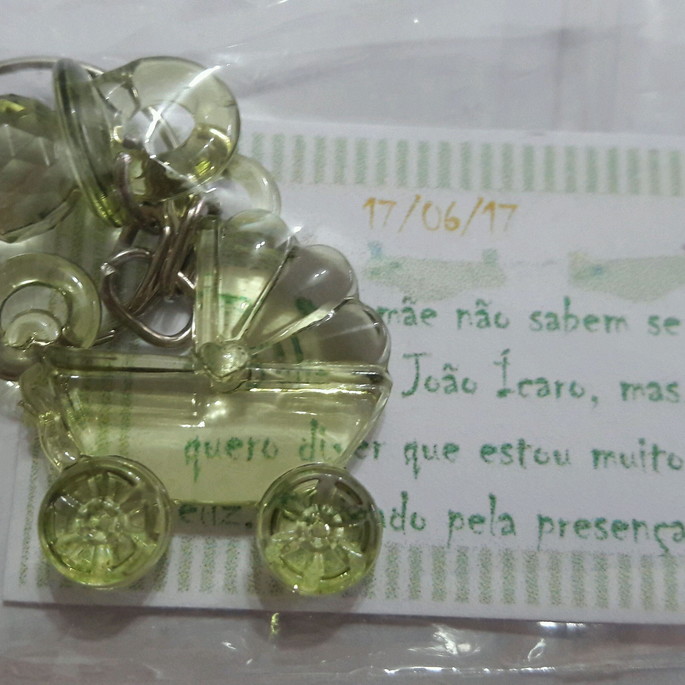Imagem 2 - 25 Chaveiro Duplo Carrinho com Chupeta com Tag Personalizada