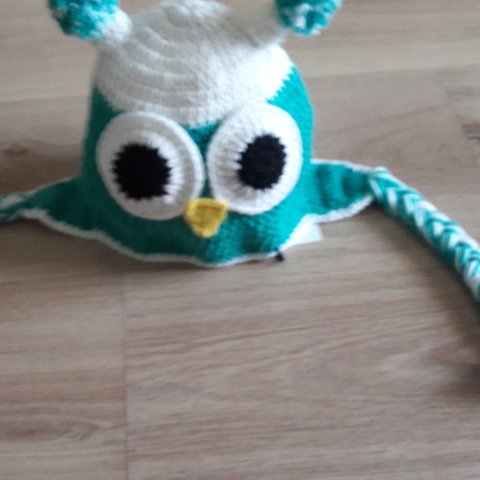 Imagem 4 - Touca de Croche corujinha tiffany