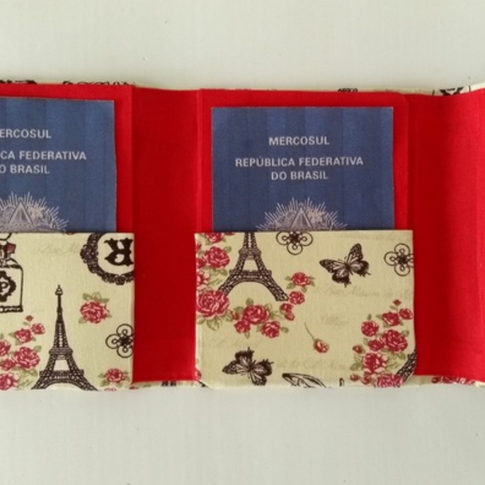 Imagem 5 - Porta Passaporte Duplo com Imã e Tag de Mala