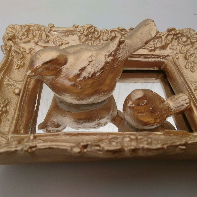 Imagem 1 - Mini Bandeja Espelhada com Passarinhos