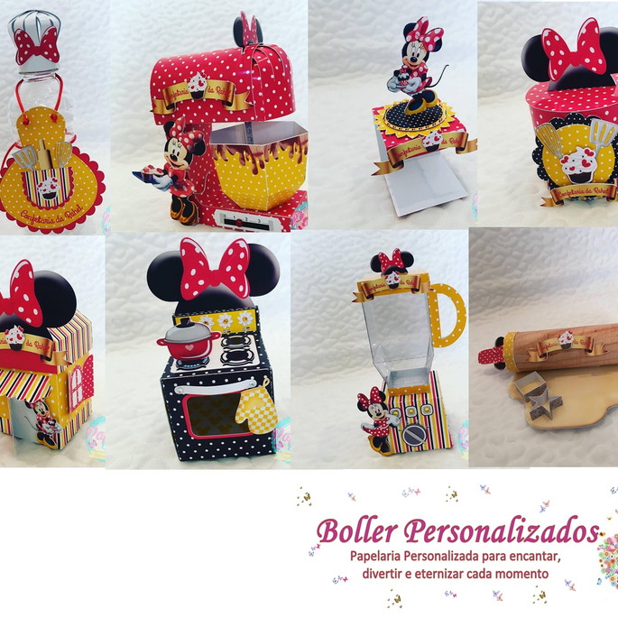 Imagem 1 - Kit 8 ítens Confeiteira Minie