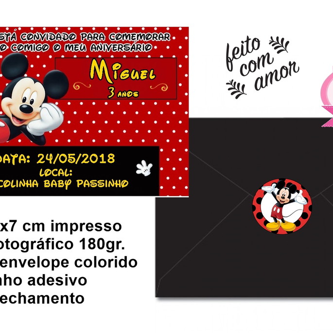 Imagem 1 - Convite com Envelope