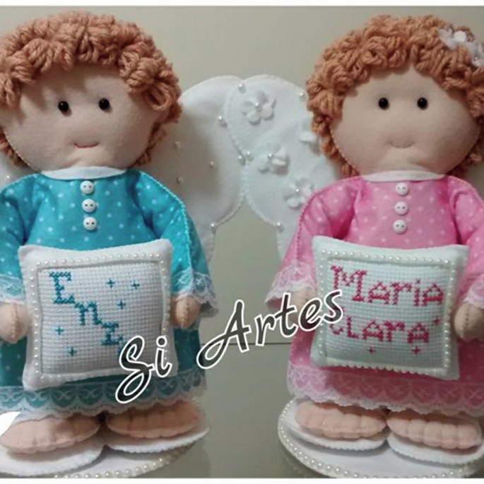 Imagem 3 - Anjos em Feltro com Nome