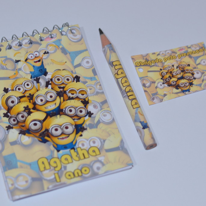 Imagem 2 - Bloquinho Personalizado com Lápis Minions