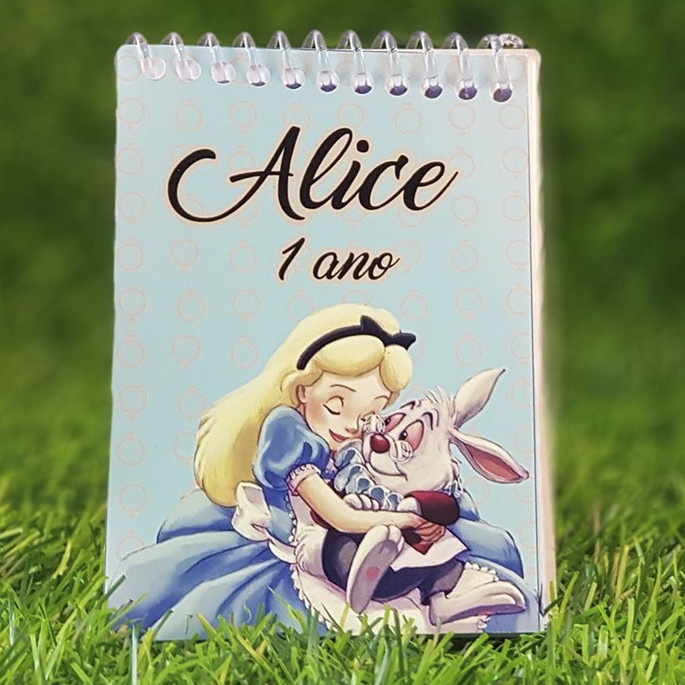 Imagem 2 - Bloquinho com Mini Lápis Personalizado Alice