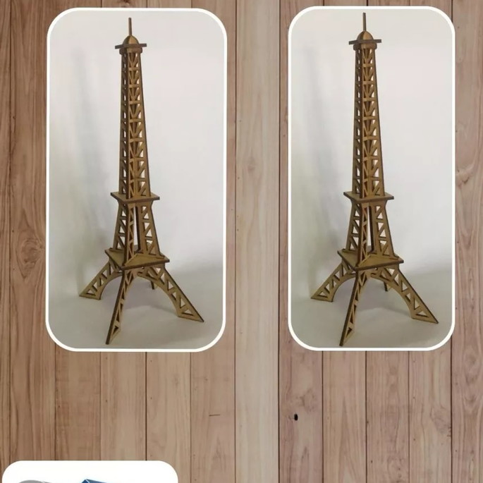 Imagem 1 - Puzzle Quebra Cabeça Torre Eiffel 30 Cm Em Mdf