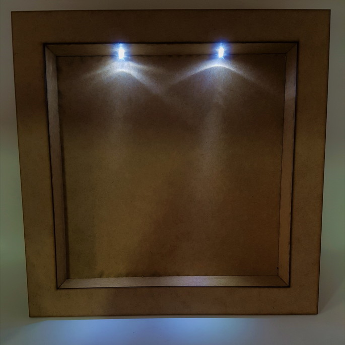 Imagem 2 - Quadro cenário em mdf cru com led 30x30cm