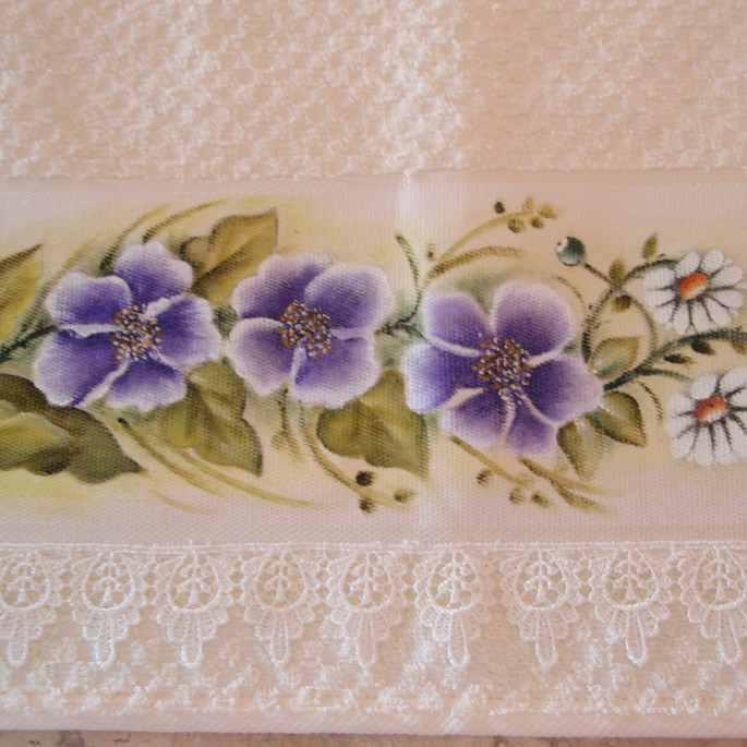 Imagem 2 - Toalha de Rosto Pintura Floral