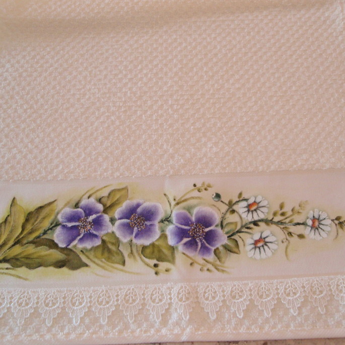 Imagem 4 - Toalha de Rosto Pintura Floral