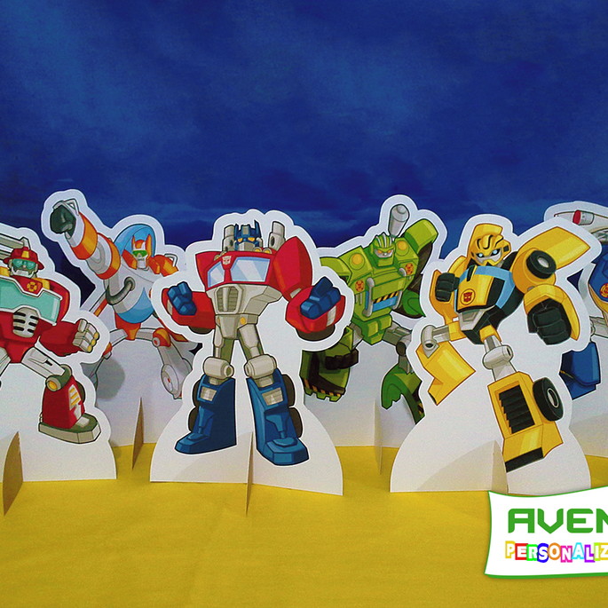 Imagem 1 - Kit com 06 Display de Mesa dos Transformers Rescue Bots