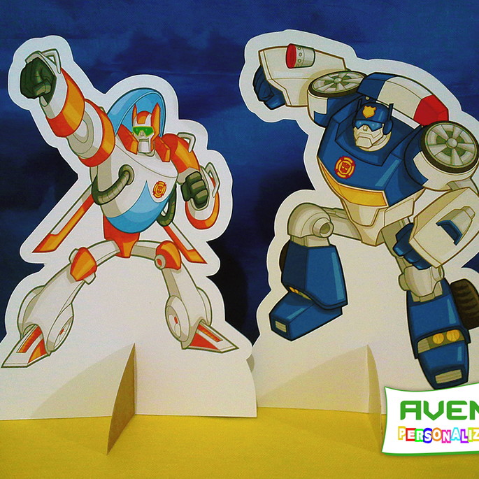 Imagem 3 - Kit com 06 Display de Mesa dos Transformers Rescue Bots