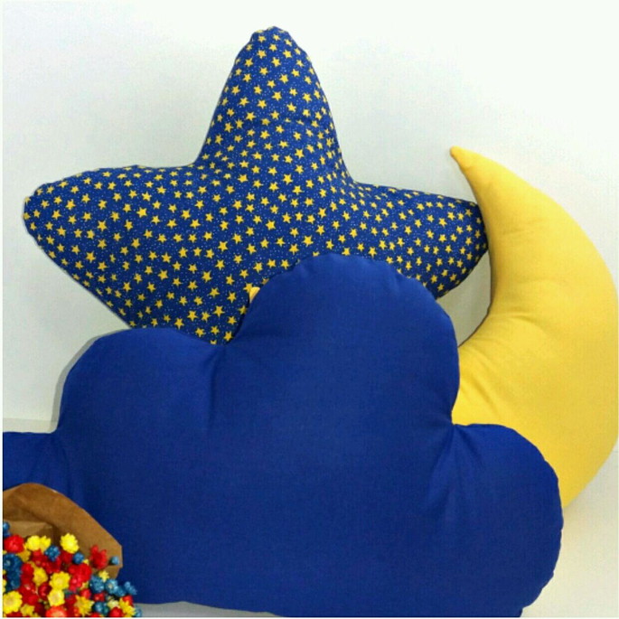 Imagem 1 - Almofadas lua nuvem e estrela