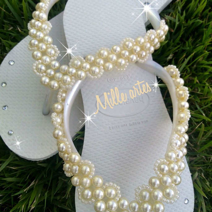 Imagem 1 - Chinelo com pérolas