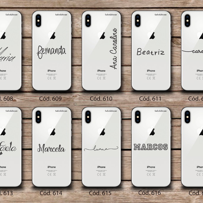 Imagem 1 - Capinha Capa Case Celular Personalizada Com Nome Linha 5