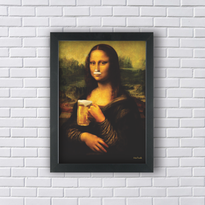 Imagem 3 - Quadro M. Mona Lisa Bêbada Frete Grátis