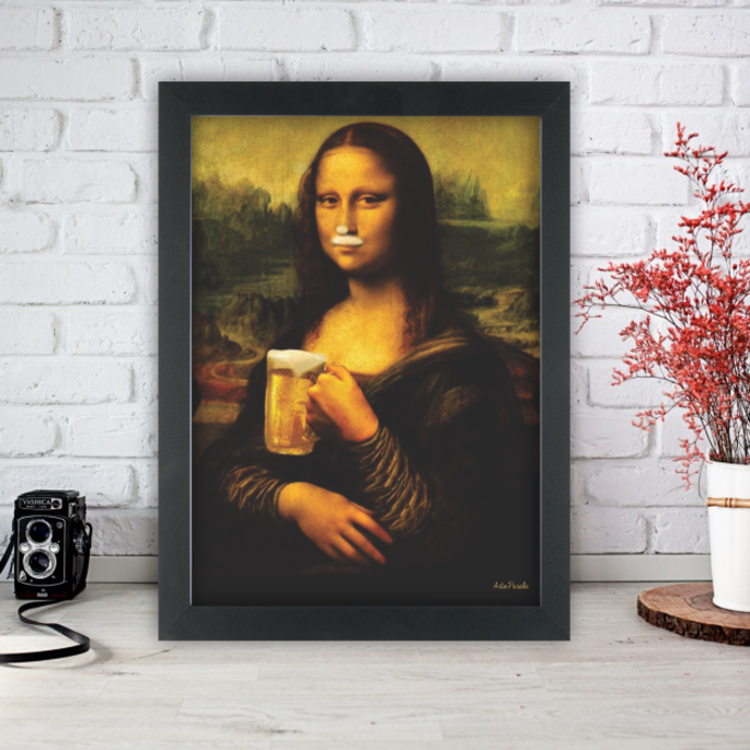 Imagem 4 - Quadro M. Mona Lisa Bêbada Frete Grátis