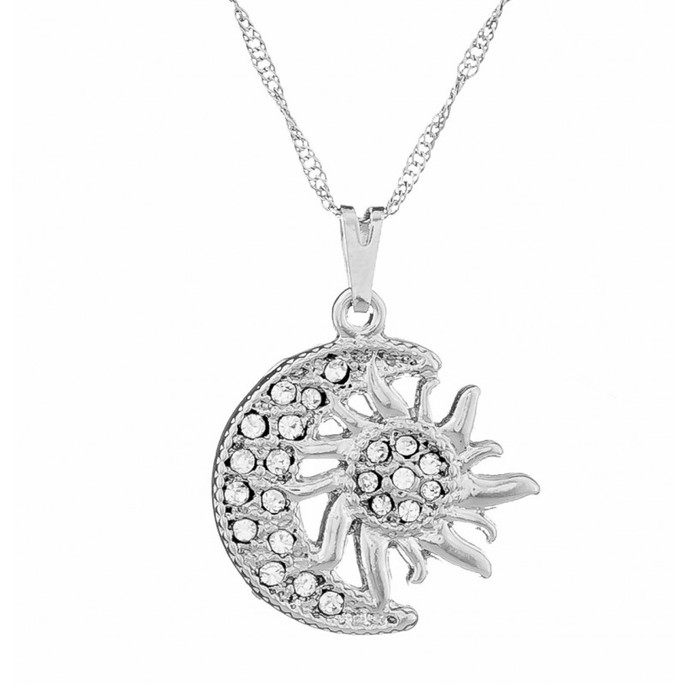 Imagem 2 - Gargantilha Sol e Lua com Strass (22mm)