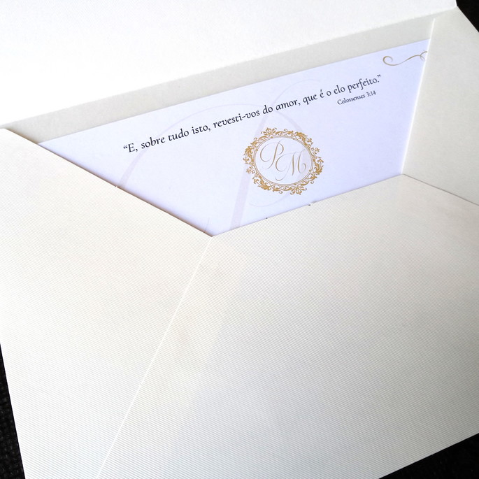 Imagem 2 - Convite Casamento Classico com Envelope