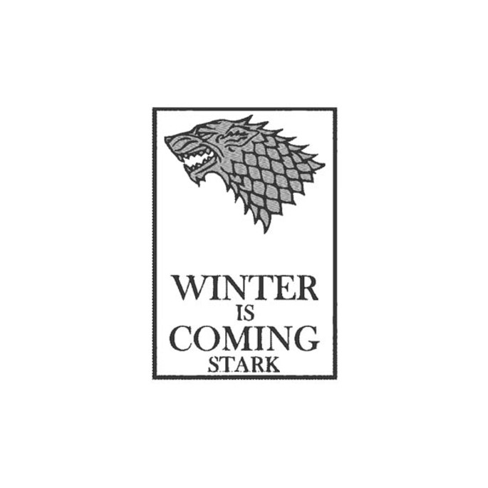 Imagem 1 - Patch Bordado Game Of Thrones Winter Is Coming - Stark