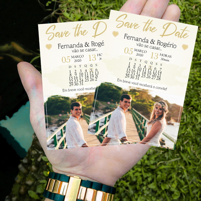 Imagem 1 - Save The Date com Imã 10x7 - Casamento