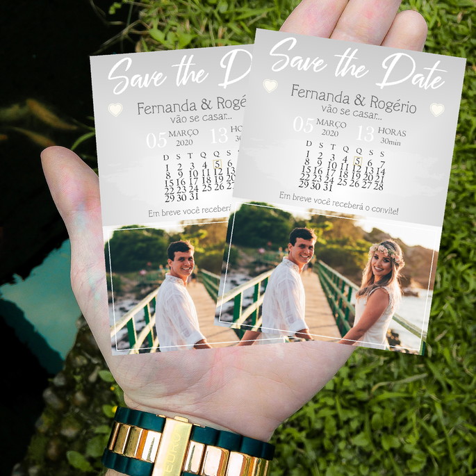 Imagem 1 - Save the Date com Imã 10x7 - Casamento