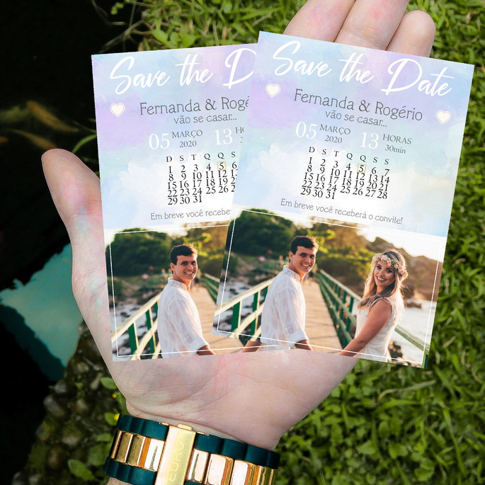 Imagem 1 - Save the Date com Imã 10x7 - Casamento