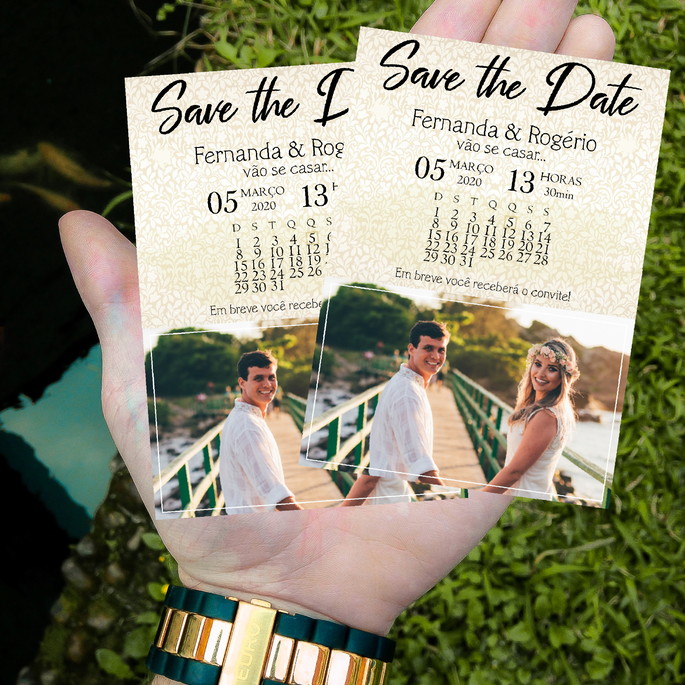 Imagem 1 - Save The Date com Imã 10x7 - Casamento