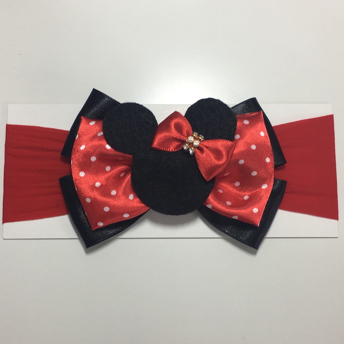 Imagem 1 - Faixa de cabelo Minnie com renda