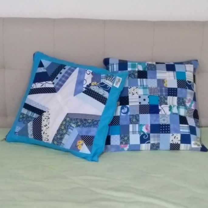 Imagem 1 - Capa de Almofada Patchwork