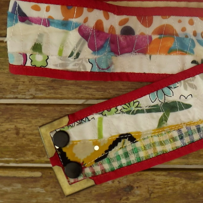 Imagem 2 - Cinto em Patchwork Branco com Estampas