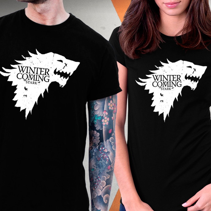 Imagem 1 - Camiseta Game Of Thrones Stark Blusa Got Séries Casa Stark