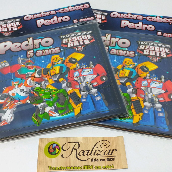 Imagem 2 - Quebra-Cabeça Transformes Rescue Bots em MDF