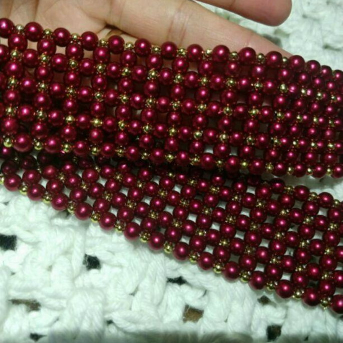 Imagem 2 - Cinto 4cm Marsala com Dourado