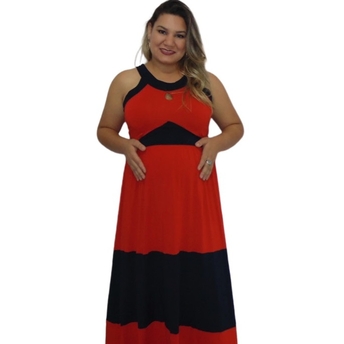 Imagem 4 - vestido gestante gravida longo plus size