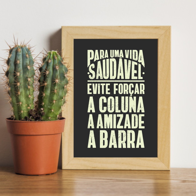 Imagem 1 - Quadro Decorativo 10x15 com Moldura Frase