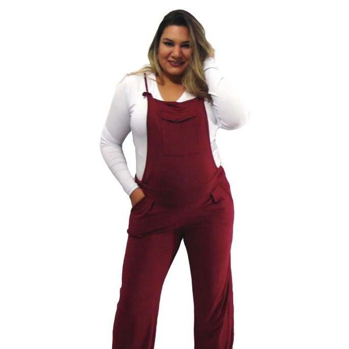 Imagem 5 - Jardineira gravida macacão gestante plus size + Brinde