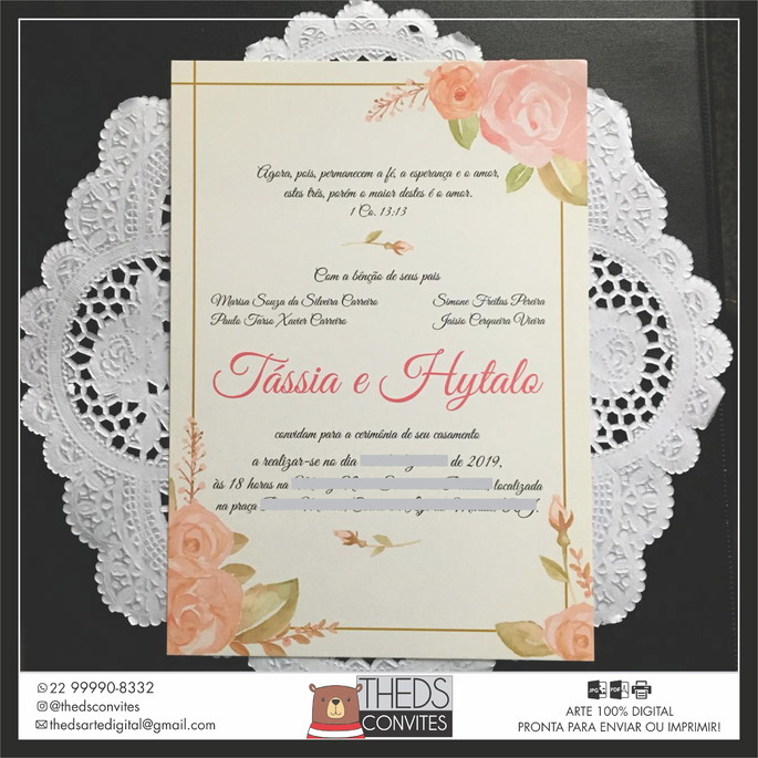 Imagem 3 - Convite de Casamento Rendado