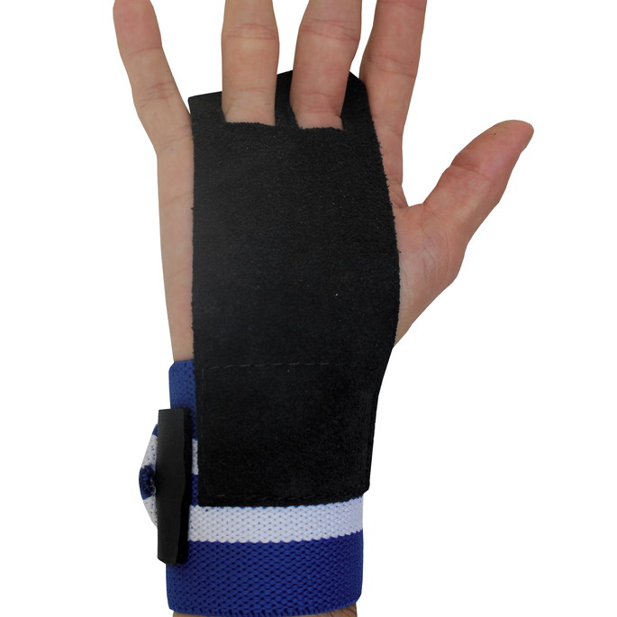 Imagem 3 - Luva Grip com Munhequeira Azul com Branco G