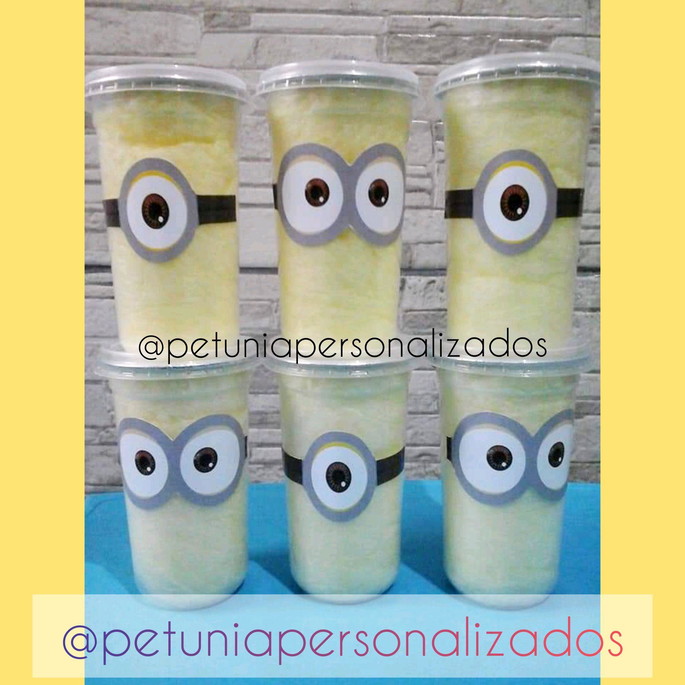 Imagem 1 - Algodões Doce no Copo - Minions