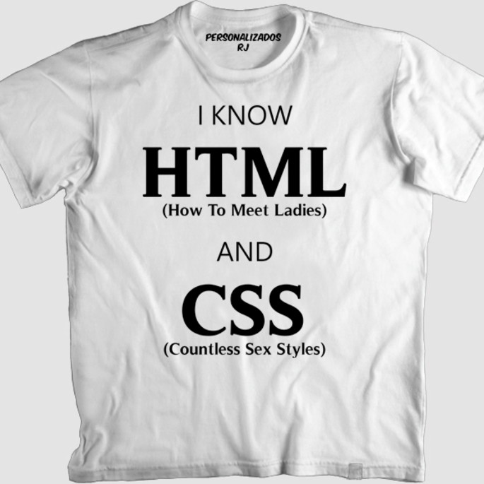 Imagem 1 - Camisa I KNOW HTML AND CSS