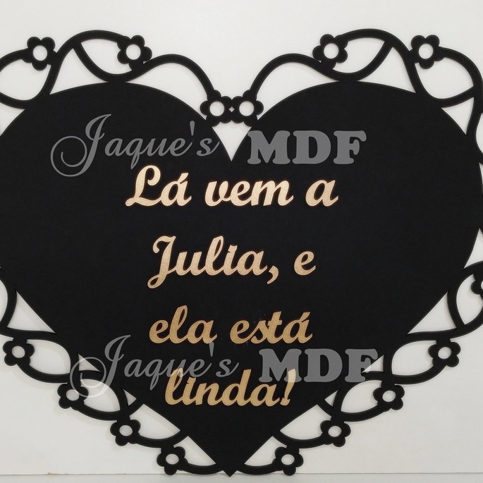 Imagem 1 - Placa Coração Personalizada com Aplique