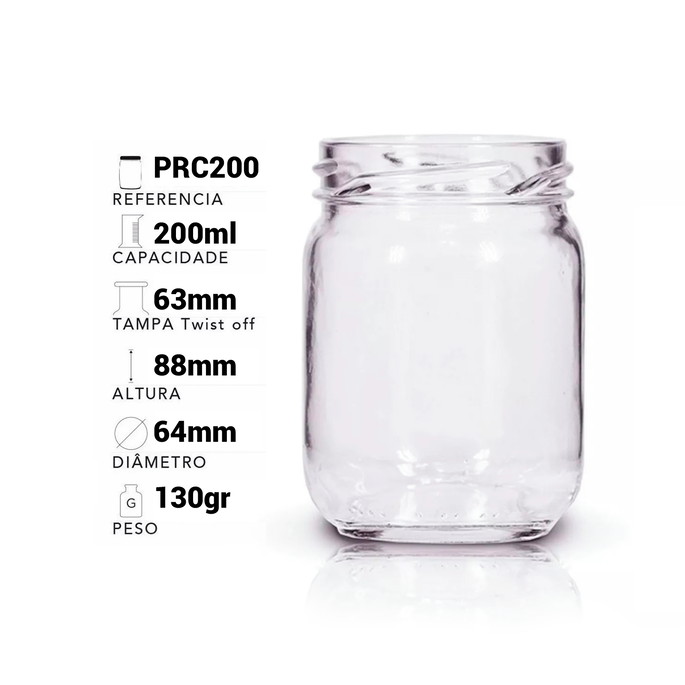 Imagem 2 - Pote de Vidro Conserva 200ml CX com 24
