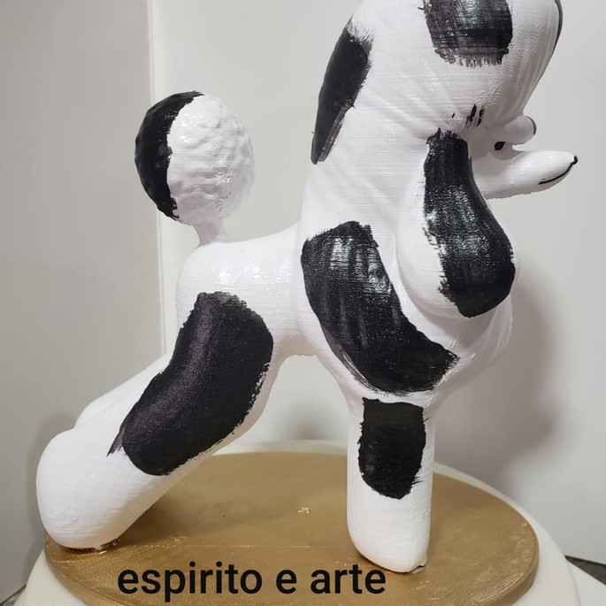 Imagem 1 - POODLE PUPPY EM RESINA ABS COM IMPRESSÃO 3D