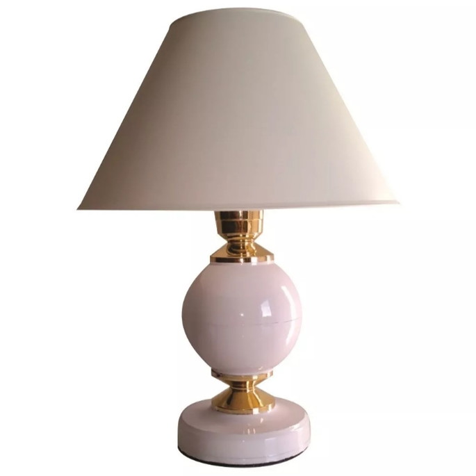 Imagem 1 - Abajur Clássico para Quarto Modelo Lamp Branco