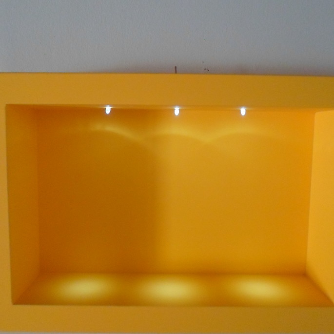 Imagem 1 - NICHO RETANGULAR P AMARELO COM LED