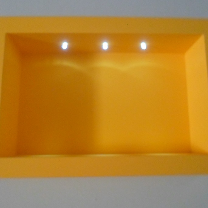 Imagem 2 - NICHO RETANGULAR P AMARELO COM LED