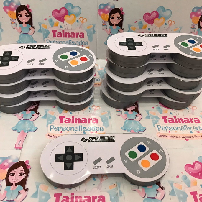 Imagem 1 - Latinha personalizada controle super mario