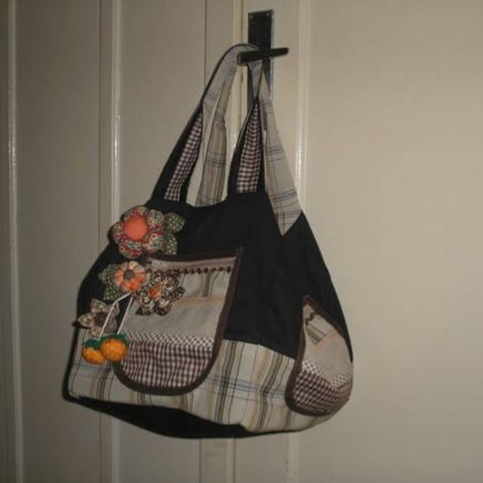 Imagem 2 - Bolsa Patchwork Tons de Marrom