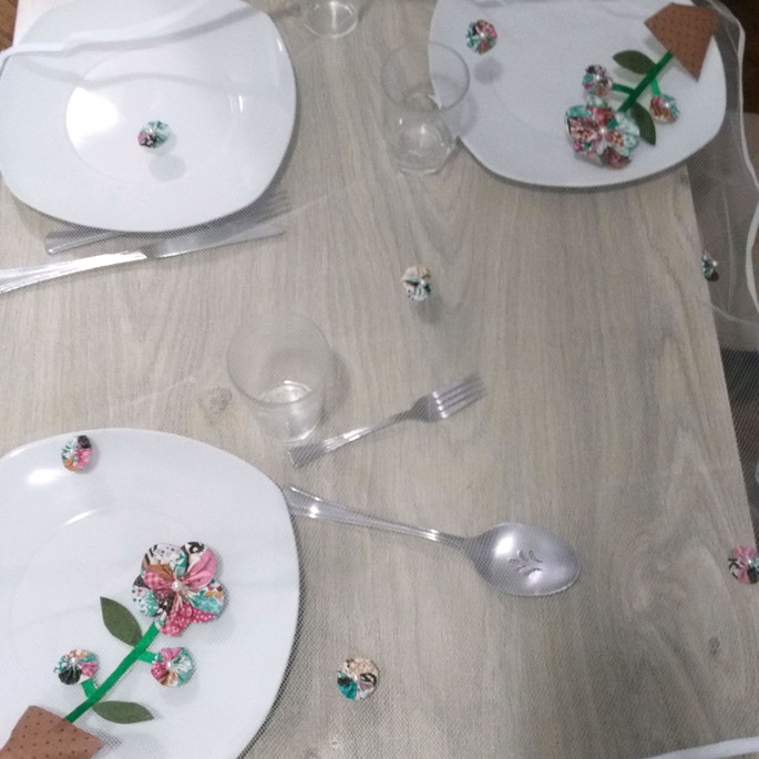 Imagem 4 - Cobre - mesa com fuxico